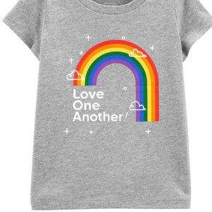 NWT 4T 4 18m 12m 24m rainbow LOVE ONE ANOTHER boy girl PRIDE top t shirt carters